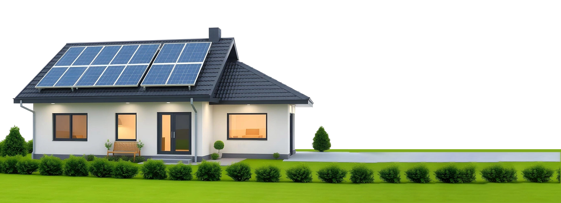 Modern home powered by RPPL Solar