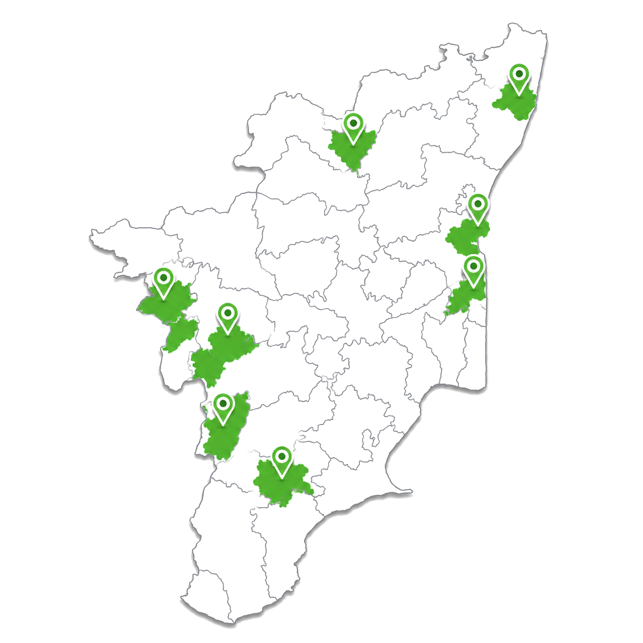 RPPL Solar service areas across Tamil Nadu